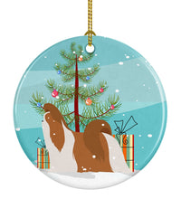 Load image into Gallery viewer, Shih Tzu Merry Christmas Tree Ornament - Round Ceramic Ornament – Artist-Designed Keepsake Decoration BB2964CO1