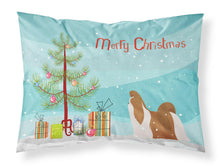 Load image into Gallery viewer, Shih Tzu Merry Christmas Tree Fabric Standard Pillowcase – Artistic Decorative Front, White Back BB2964PILLOWCASE