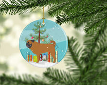 Load image into Gallery viewer, Pug Merry Christmas Tree Ornament - Round Ceramic Ornament – Artist-Designed Keepsake Decoration BB2965CO1