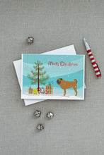 Load image into Gallery viewer, Pug Merry Christmas Tree Greeting Cards -  Blank Note Cards – 8-Pack of Artist-Designed Cards with Envelopes