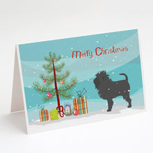 Load image into Gallery viewer, Affenpinscher Merry Christmas Tree Greeting Cards -  Blank Note Cards – 8-Pack of Artist-Designed Cards with Envelopes