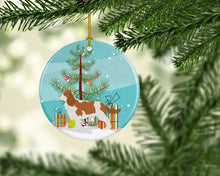 Load image into Gallery viewer, Cavalier King Charles Spaniel Merry Christmas Tree Ornament - Round Ceramic Ornament – Artist-Designed Keepsake Decoration BB2967CO1