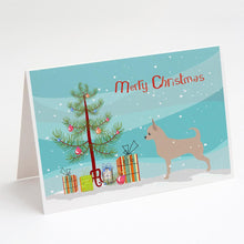 Load image into Gallery viewer, Chihuahua Merry Christmas Tree Greeting Cards -  Blank Note Cards – 8-Pack of Artist-Designed Cards with Envelopes