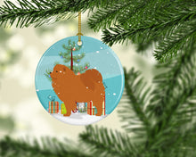 Load image into Gallery viewer, Chow Chow Merry Christmas Tree Ornament - Round Ceramic Ornament – Artist-Designed Keepsake Decoration BB2969CO1