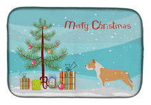 Load image into Gallery viewer, Staffordshire Bull Terrier Merry Christmas Tree Dish Drying Mat – Absorbent, Artistic Kitchen Essentials BB2972DDM