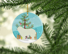 Load image into Gallery viewer, Komondor Merry Christmas Tree Ornament - Round Ceramic Ornament – Artist-Designed Keepsake Decoration BB2973CO1
