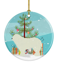 Load image into Gallery viewer, Komondor Merry Christmas Tree Ornament - Round Ceramic Ornament – Artist-Designed Keepsake Decoration BB2973CO1