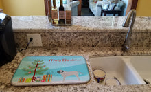Load image into Gallery viewer, English Mastiff Merry Christmas Tree Dish Drying Mat – Absorbent, Artistic Kitchen Essentials BB2974DDM