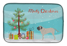 Load image into Gallery viewer, English Mastiff Merry Christmas Tree Dish Drying Mat – Absorbent, Artistic Kitchen Essentials BB2974DDM