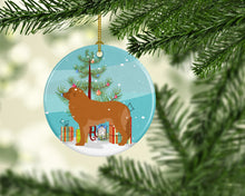 Load image into Gallery viewer, Leonberger Merry Christmas Tree Ornament - Round Ceramic Ornament – Artist-Designed Keepsake Decoration BB2976CO1