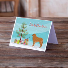 Load image into Gallery viewer, Leonberger Merry Christmas Tree Greeting Cards -  Blank Note Cards – 8-Pack of Artist-Designed Cards with Envelopes