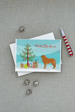Load image into Gallery viewer, Leonberger Merry Christmas Tree Greeting Cards -  Blank Note Cards – 8-Pack of Artist-Designed Cards with Envelopes