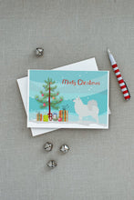 Load image into Gallery viewer, Samoyed Merry Christmas Tree Greeting Cards -  Blank Note Cards – 8-Pack of Artist-Designed Cards with Envelopes