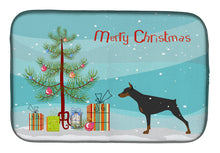 Load image into Gallery viewer, Doberman Pinscher Merry Christmas Tree Dish Drying Mat – Absorbent, Artistic Kitchen Essentials BB2978DDM