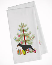 Load image into Gallery viewer, Doberman Pinscher Merry Christmas Tree Kitchen Towels – Set of 2 - Decorative &amp; Absorbent Cotton | BB2978WTKT