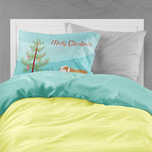 Load image into Gallery viewer, English Bulldog Merry Christmas Tree Fabric Standard Pillowcase – Artistic Decorative Front, White Back BB2980PILLOWCASE
