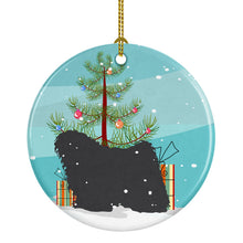 Load image into Gallery viewer, Puli Merry Christmas Tree Ornament - Round Ceramic Ornament – Artist-Designed Keepsake Decoration BB2981CO1