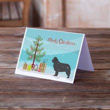 Load image into Gallery viewer, Newfoundland Merry Christmas Tree Greeting Cards -  Blank Note Cards – 8-Pack of Artist-Designed Cards with Envelopes
