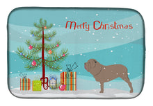 Load image into Gallery viewer, Neapolitan Mastiff Merry Christmas Tree Dish Drying Mat – Absorbent, Artistic Kitchen Essentials BB2983DDM