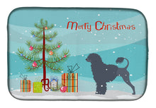 Load image into Gallery viewer, Portuguese Water Dog Merry Christmas Tree Dish Drying Mat – Absorbent, Artistic Kitchen Essentials BB2986DDM