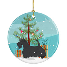 Load image into Gallery viewer, Scottish Terrier Merry Christmas Tree Ornament - Round Ceramic Ornament – Artist-Designed Keepsake Decoration BB2987CO1