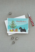Load image into Gallery viewer, Scottish Terrier Merry Christmas Tree Greeting Cards -  Blank Note Cards – 8-Pack of Artist-Designed Cards with Envelopes