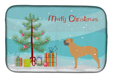 Load image into Gallery viewer, Bullmastiff Merry Christmas Tree Dish Drying Mat – Absorbent, Artistic Kitchen Essentials BB2989DDM