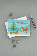 Load image into Gallery viewer, Akita Merry Christmas Tree Greeting Cards -  Blank Note Cards – 8-Pack of Artist-Designed Cards with Envelopes