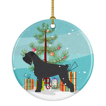 Load image into Gallery viewer, Giant Schnauzer Merry Christmas Tree Ornament - Round Ceramic Ornament – Artist-Designed Keepsake Decoration BB2991CO1