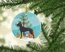 Load image into Gallery viewer, Great Dane Merry Christmas Tree Ornament - Round Ceramic Ornament – Artist-Designed Keepsake Decoration BB2993CO1