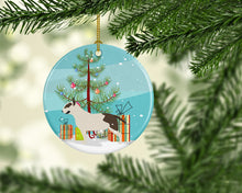 Load image into Gallery viewer, Bull Terrier Merry Christmas Tree Ornament - Round Ceramic Ornament – Artist-Designed Keepsake Decoration BB2996CO1