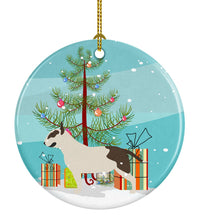 Load image into Gallery viewer, Bull Terrier Merry Christmas Tree Ornament - Round Ceramic Ornament – Artist-Designed Keepsake Decoration BB2996CO1