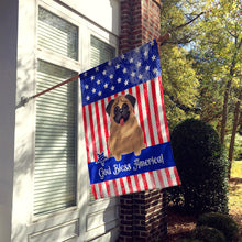 Load image into Gallery viewer, Patriotic USA Pug Brown Flag Canvas House Size BB3000CHF