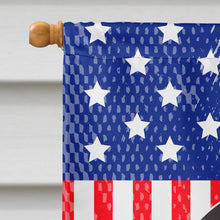 Load image into Gallery viewer, Patriotic USA Pug Brown Flag Canvas House Size BB3000CHF