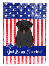 Load image into Gallery viewer, Patriotic USA Pug Black Garden Flag - Outdoor Decorative Yard Flag