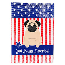Load image into Gallery viewer, Patriotic USA Pug Fawn Flag Canvas House Size BB3003CHF