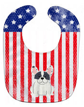 Load image into Gallery viewer, Patriotic USA French Bulldog Piebald Baby Bib BB3006BIB