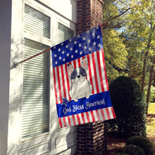 Load image into Gallery viewer, Patriotic USA French Bulldog Piebald Flag Canvas House Size BB3006CHF