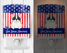 Load image into Gallery viewer, Patriotic USA French Bulldog Piebald Ceramic Night Light BB3006CNL