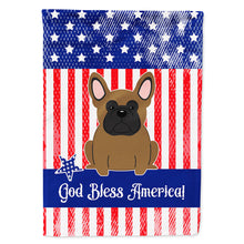 Load image into Gallery viewer, Patriotic USA French Bulldog Brown Flag Canvas House Size BB3008CHF