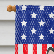 Load image into Gallery viewer, Patriotic USA French Bulldog Black Flag Canvas House Size