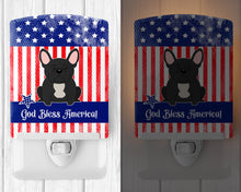 Load image into Gallery viewer, Patriotic USA French Bulldog Black Ceramic Night Light BB3009CNL