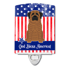 Load image into Gallery viewer, Patriotic USA Mastiff Brindle Ceramic Night Light BB3010CNL