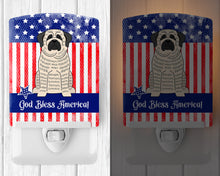 Load image into Gallery viewer, Patriotic USA Mastiff Brindle White Ceramic Night Light BB3011CNL