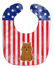 Load image into Gallery viewer, Patriotic USA Norwich Terrier Baby Bib BB3015BIB
