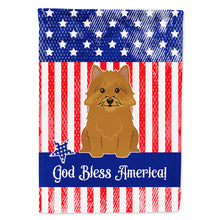 Load image into Gallery viewer, Patriotic USA Norwich Terrier Flag Canvas House Size BB3015CHF