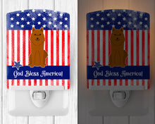 Load image into Gallery viewer, Patriotic USA Karelian Bear Dog Ceramic Night Light BB3017CNL