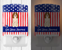 Load image into Gallery viewer, Patriotic USA Russian Spaniel Ceramic Night Light BB3026CNL