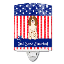 Load image into Gallery viewer, Patriotic USA Russian Spaniel Ceramic Night Light BB3026CNL