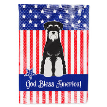 Load image into Gallery viewer, Patriotic USA Standard Schnauzer Salt and Pepper Flag Canvas House Size BB3028CHF